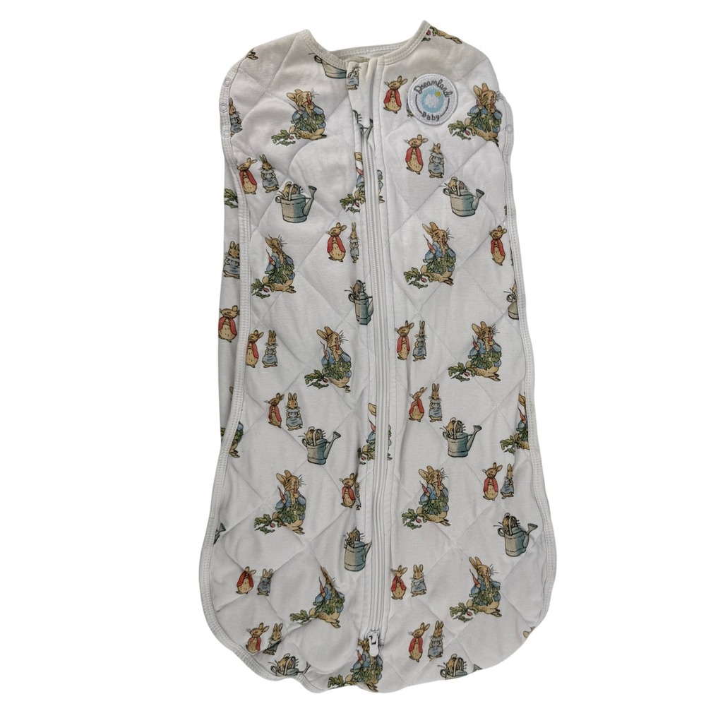 Dreamland Baby Peter Rabbit Weighted Sleep Swaddle White 0-6 Months 8-16 lbs